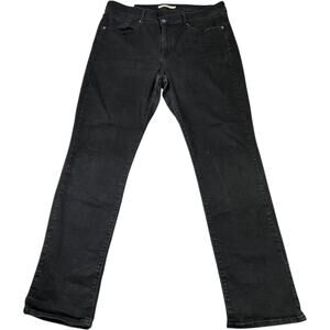 Levi’s Classic Straight Black Jeans Women’s Size 16 Mid Rise Stretch Denim